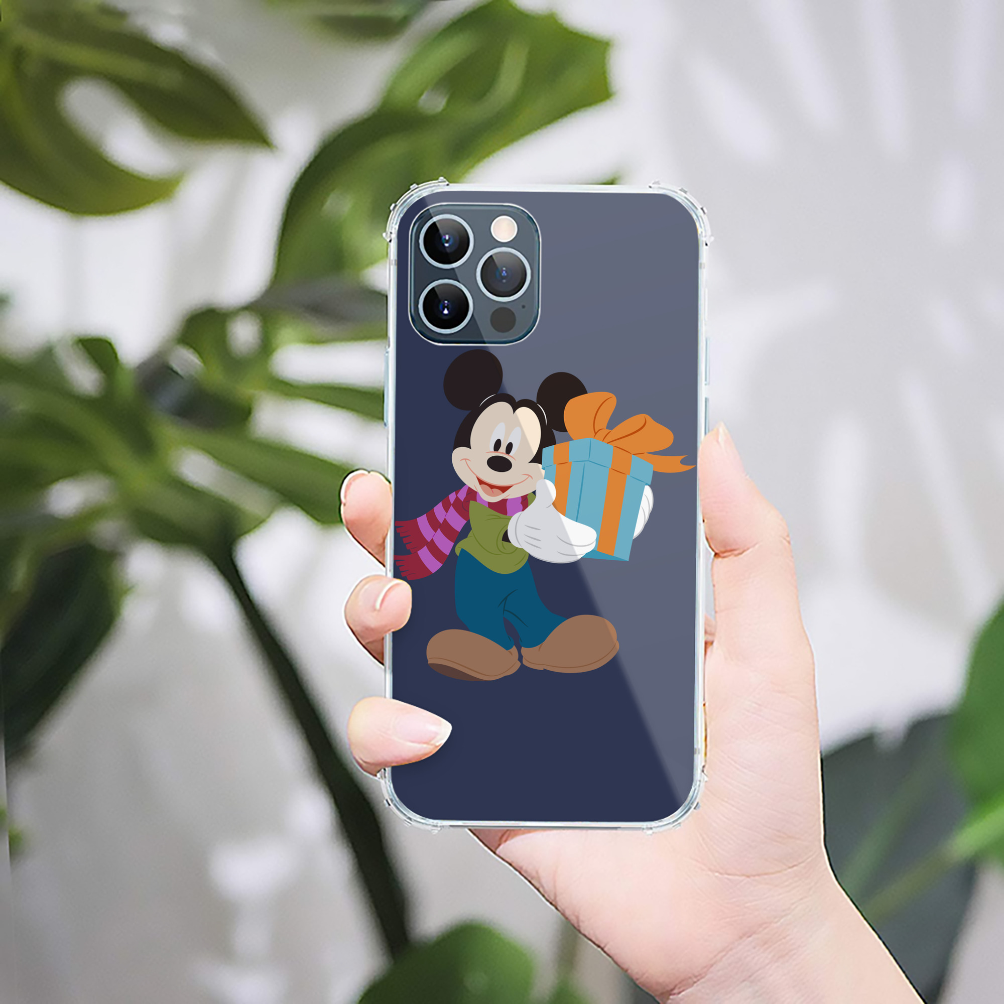 （画像用） ミッキーマウス Mickey Mouse 【iPhone 12シリーズ対応】透明スマホケース（クリアソフトケース）